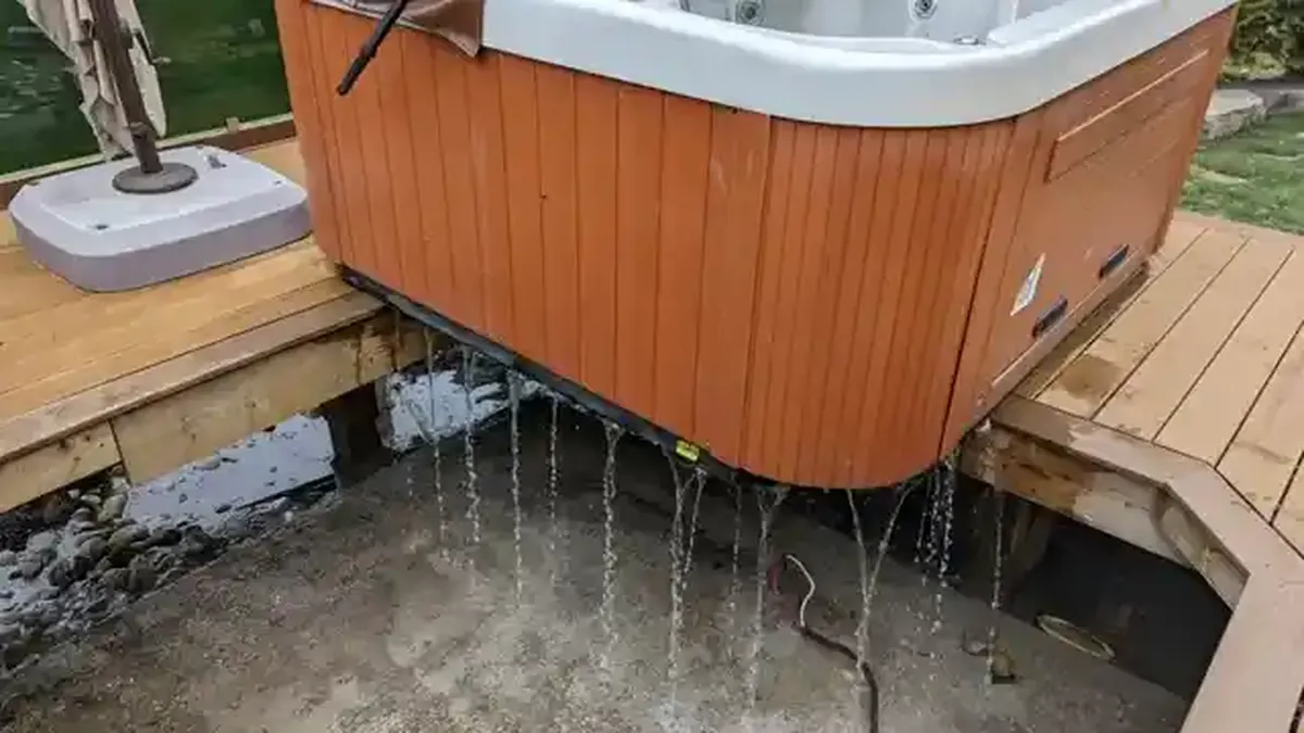 Hot tub spa leak detection Westminster CO &mdash; jet fitting pump seal union O-ring shell crack Clear Creek mineral scale Adams Jefferson County