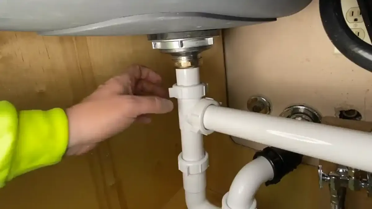 Sink leak detection Westminster CO &mdash; P-trap supply line faucet deck Cotton Creek Trendwood kitchen bathroom basin leak