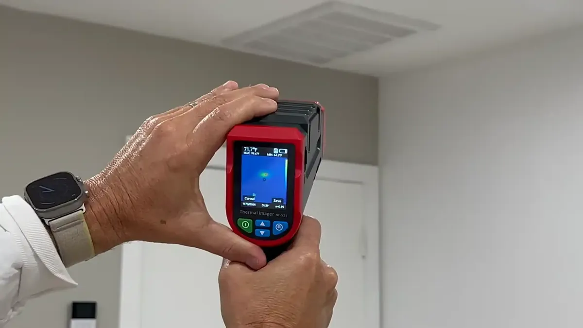 Thermal imaging leak detection Westminster CO &mdash; infrared camera wall cavity floor assembly slab moisture Cotton Creek Walnut Grove Westminster snowmelt season