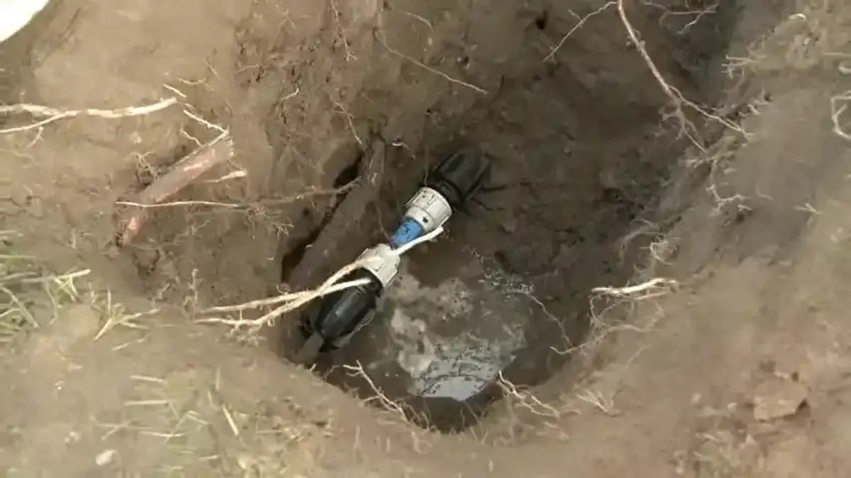 Underground leak detection acoustic ground microphone Westminster CO yard &mdash; service line irrigation supply pipe